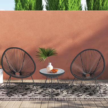 Луксозен Градински Ратанов Комплект 'Савана' 2 стола с маса
