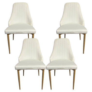 4бр. Елегантен стол Алис- млечнобял - до 150кг.