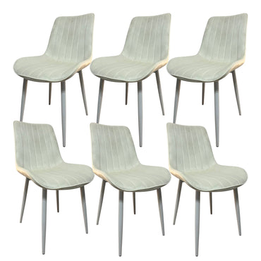 6бр. Трапезен стол Ария - млечнобял