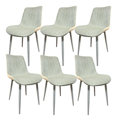 6бр. Трапезен стол Ария - млечнобял