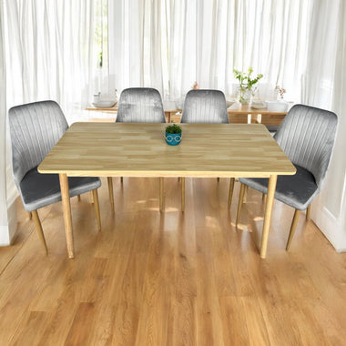 Трапезна маса от масив  „Мона" + 4 стола до 150кг