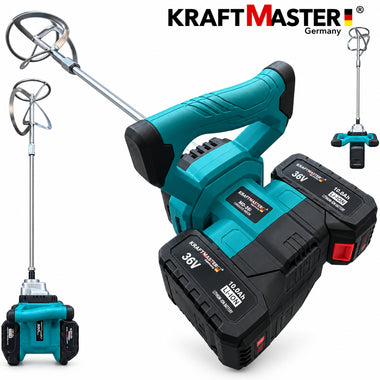 Акумулаторен Миксер Бъркалка KRAFTMASTER 36V 10Ah - 2 Батерии