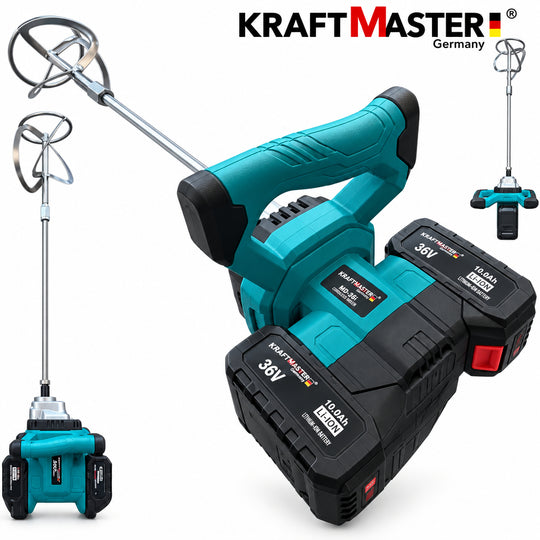 Акумулаторен Миксер Бъркалка KRAFTMASTER 36V 10Ah - 2 Батерии