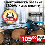 Немска Електрическа Резачка за Дърва 46см WerkBull 3800W