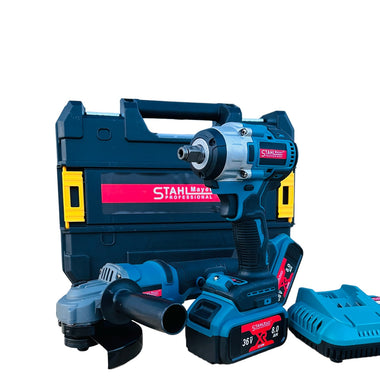 Немски Акумулаторен Гайковерт и Безчетков Ъглошлайф 36V 8,0AH STAHLMAYER